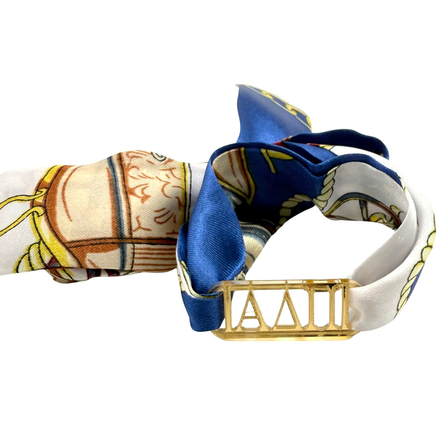 Sorority Scarf Tie with Greek Letter Slide