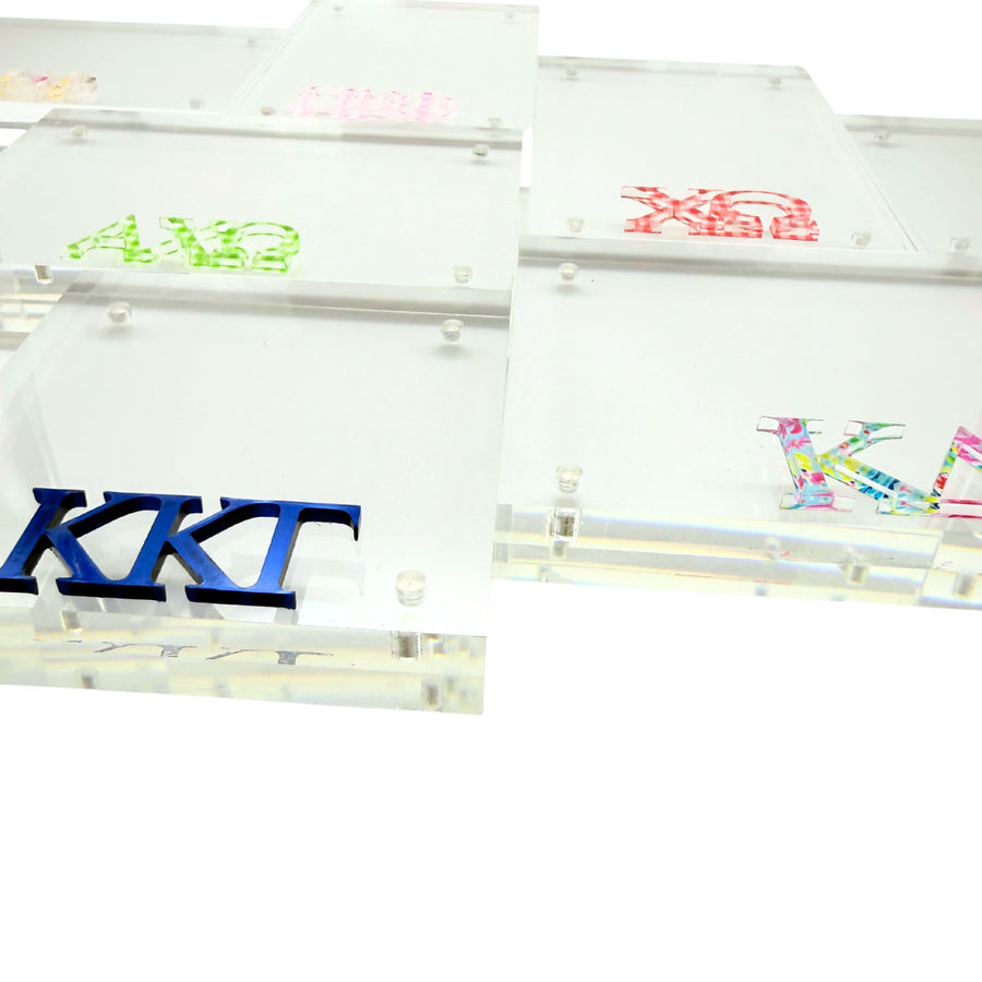 Sorority Greek Letter Acrylic Magnetic Frames