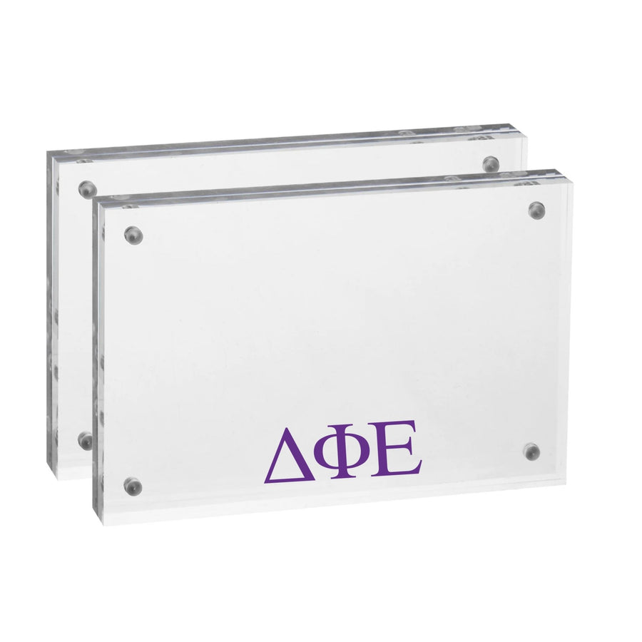 Delta Phi Epsilon - Sorority Greek Letter Acrylic Magnetic Frame