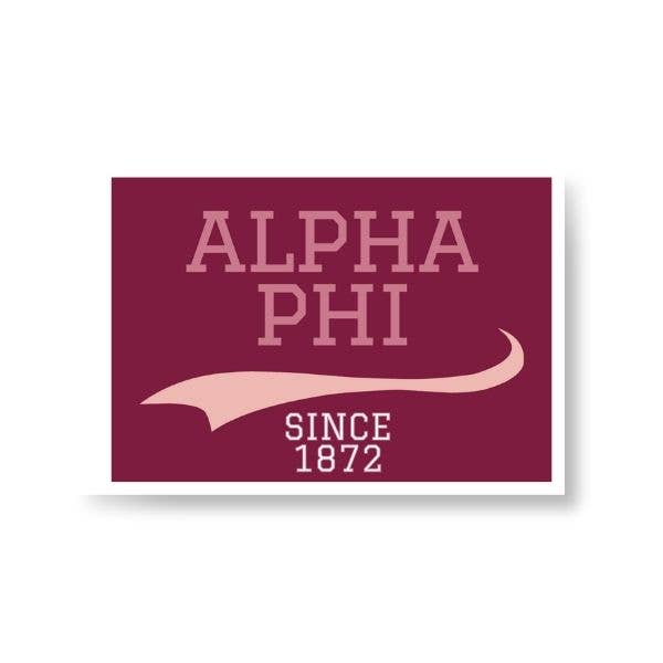 Alpha Phi - Sorority Peel & Stick Patch - Collegiate Design