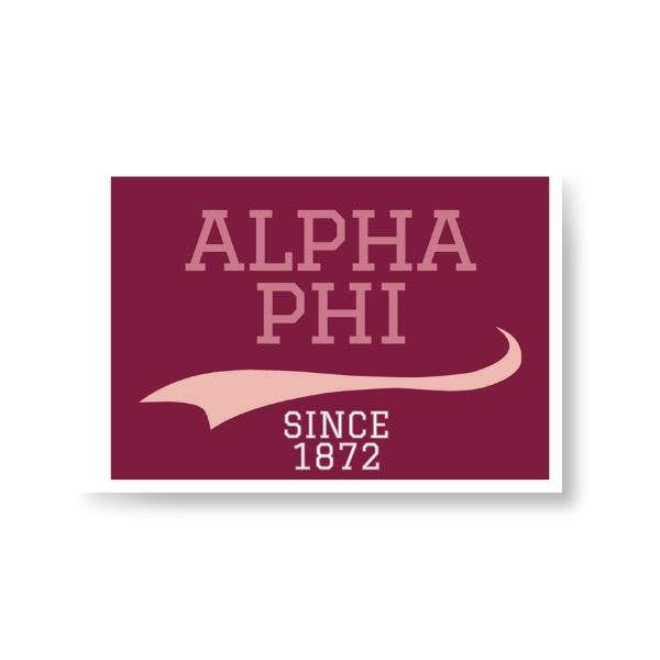 Alpha Phi - Sorority Sticker - Collegiate Design