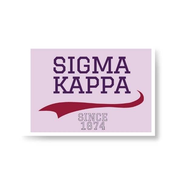 Sig Kap - Sorority Peel & Stick Patch - Collegiate Design