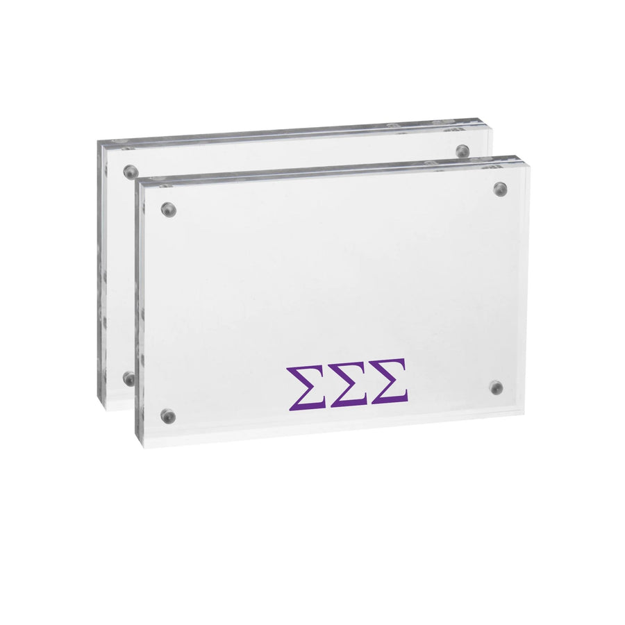 Sigma Sigma Sigma - Sorority Greek Letter Acrylic Magnetic Frame