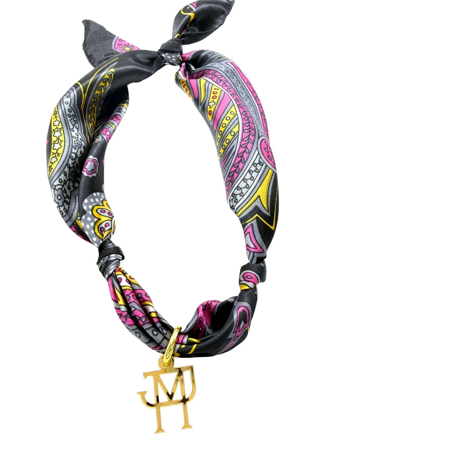 Monogram Charm - with or without scarf necklace