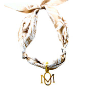 Monogram Charm - with or without scarf necklace