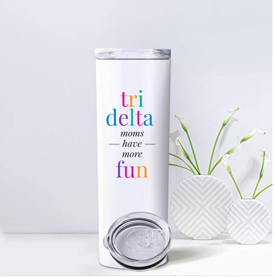 Tri Delta - Sorority Mom Tumblers - More Fun Bright
