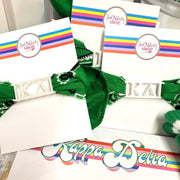 Sorority Bandana Wrap with Greek Letter Acrylic Slide