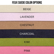 Personalized Engraved Faux Suede Scalloped Hat Band with Tie Scarf | Optional Straw Cowboy Hat
