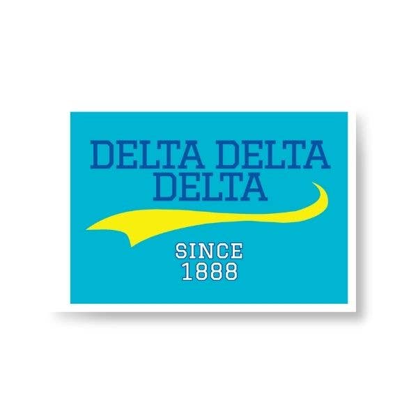 Tri Delta - Sorority Sticker - Collegiate Design