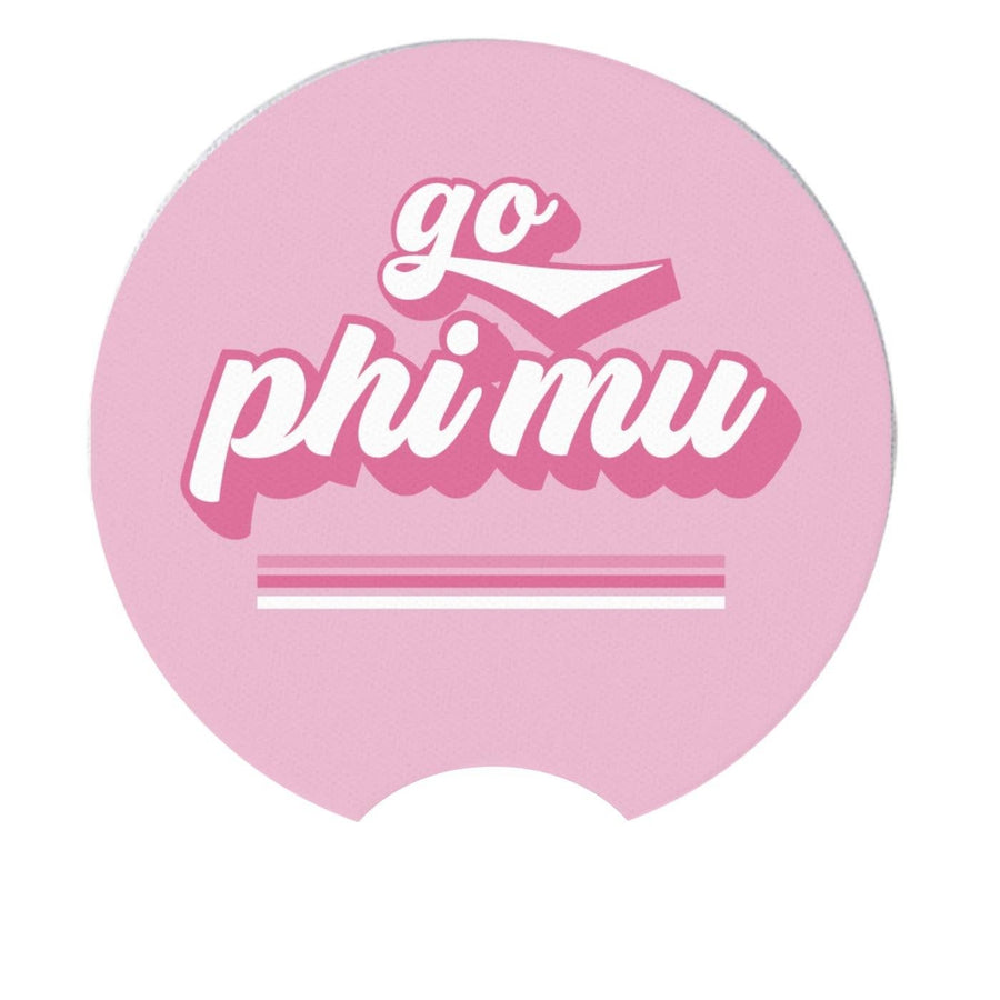 Phi Mu - Sorority Car Coasters - Go Design