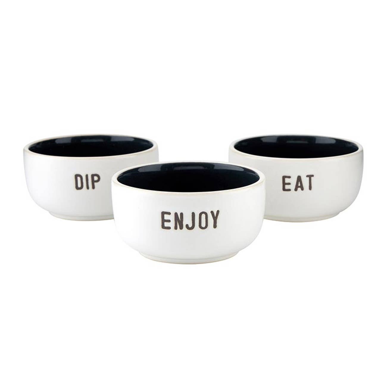 Face to Face Ceramic Dip Bowl Set - Eat Dip Enjoy