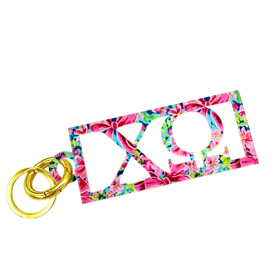 Sorority Greek Letter Acrylic Keychains