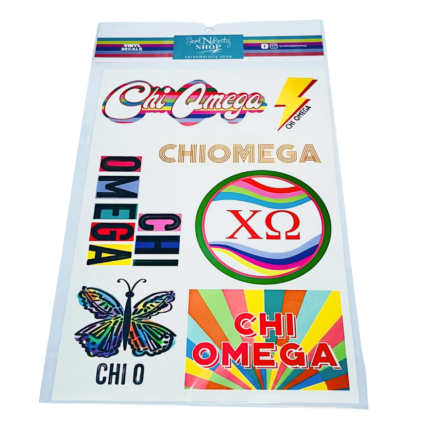 Chi O - Sorority Vinyl Decal Sheets