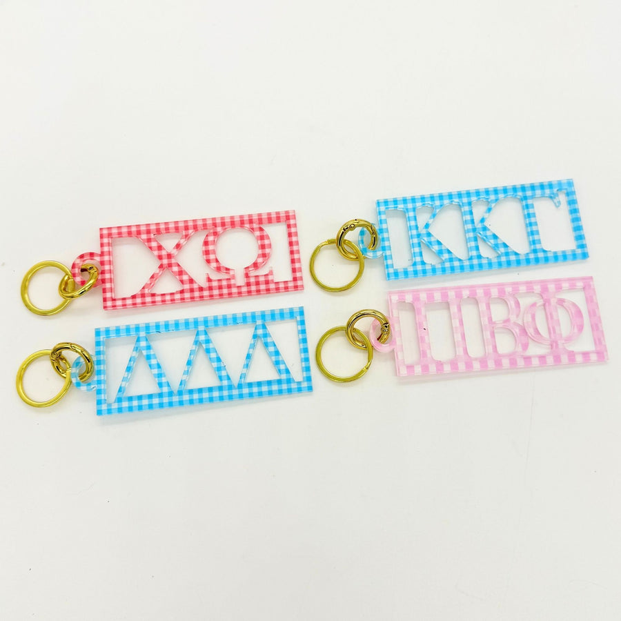 Sorority Greek Letter Acrylic Keychains