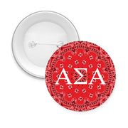 Sorority Pin-back Buttons - Bandana with Greek Letters