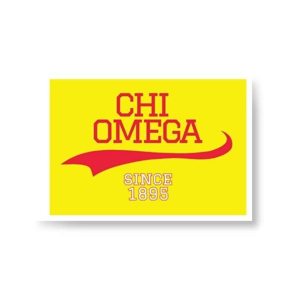 Chi O - Sorority Sticker - Collegiate Design