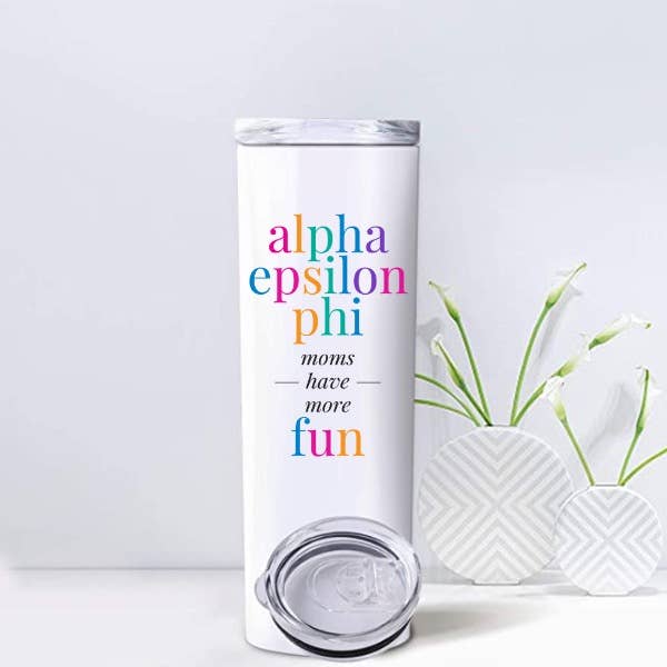 AEPhi - Sorority Mom Tumblers - More Fun Bright