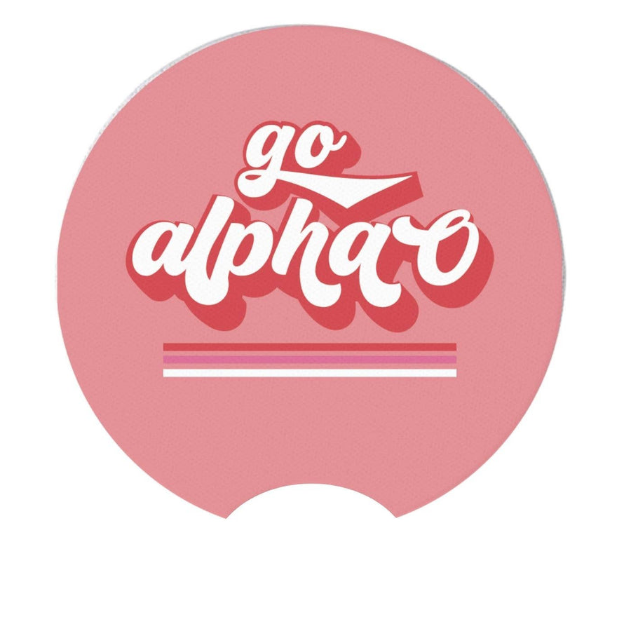Alpha O - Sorority Car Coasters - Go Design