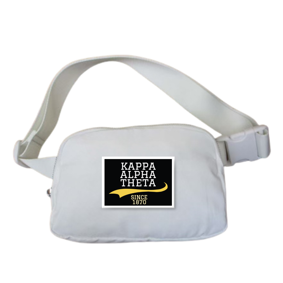 Theta - Sorority Belt Bag w/ Collegiate Patch