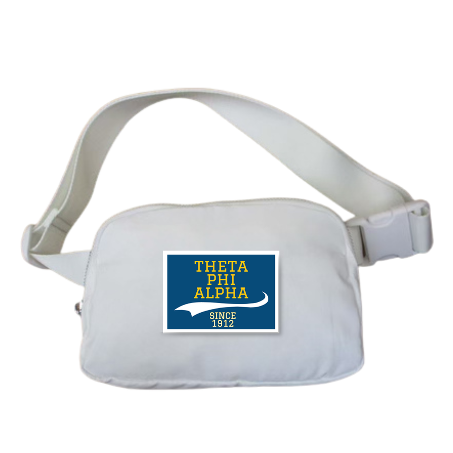 Theta Phi - Sorority Belt Bag w/ Collegiate Patch
