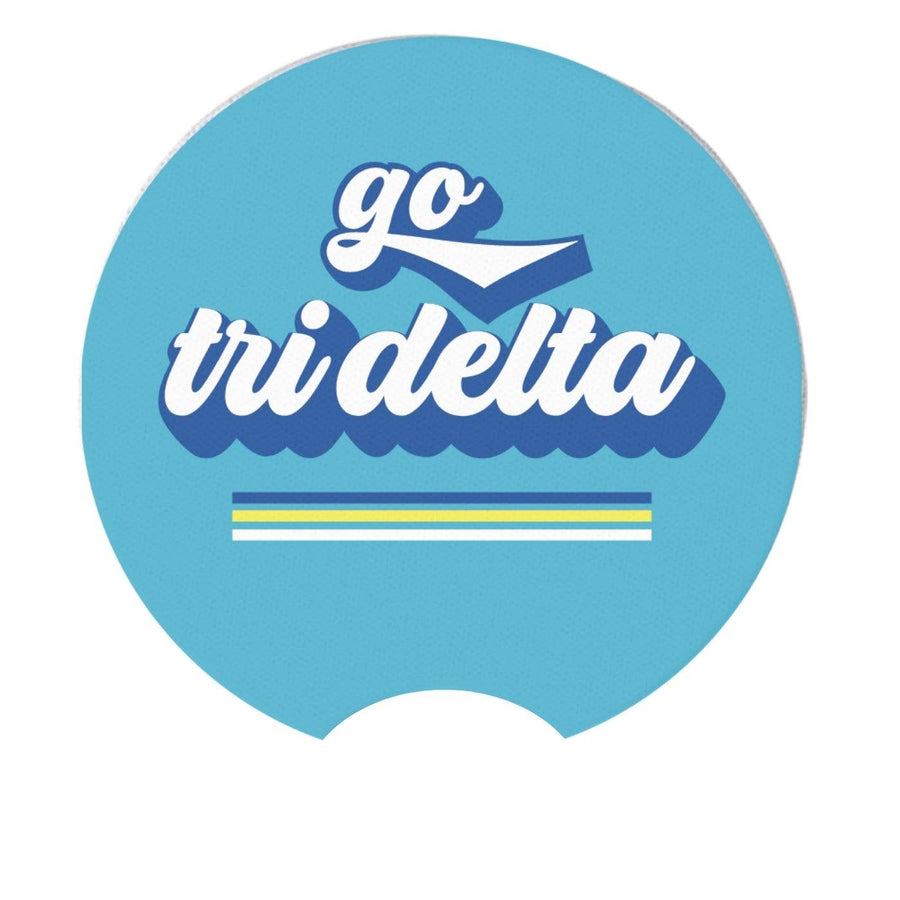 Tri Delta - Sorority Car Coasters - Go Design