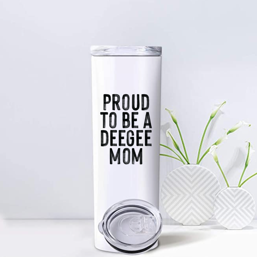 Deegee - Sorority Mom Tumbler - Proud to Be Black & White
