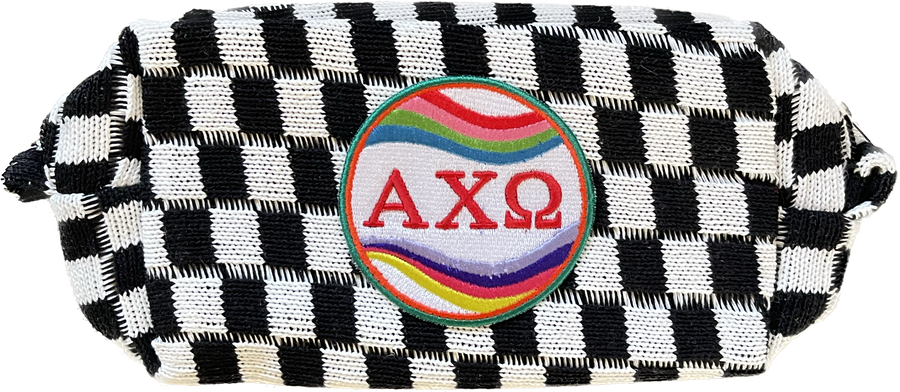 Alpha Chi - Sorority Checker Cosmetic Bag