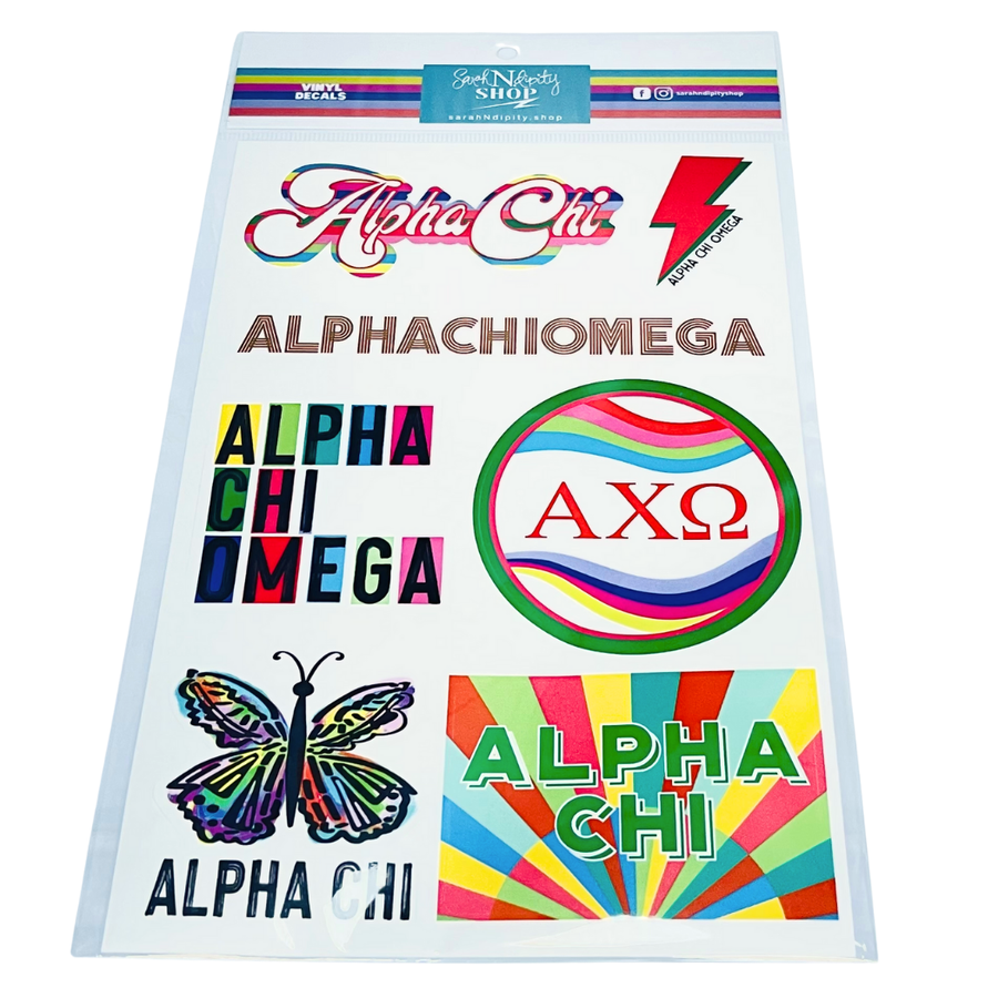 Alpha Chi - Sorority Vinyl Decal Sheets