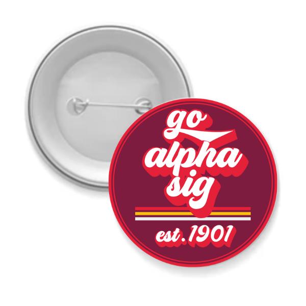 Alpha Sig - Sorority Button - Go Design