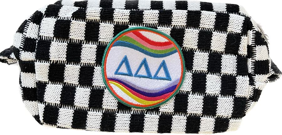 Tri Delta - Sorority Checker Cosmetic Bag