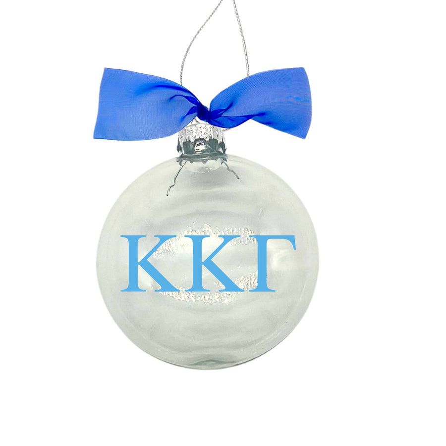 Kappa Kappa Gamma - Sorority Greek Letter Ornament with Organza Bow