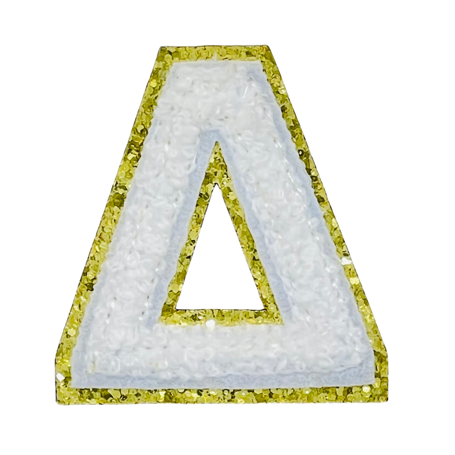 Delta - Chenille/Sequin Greek Letter Sticker Patch