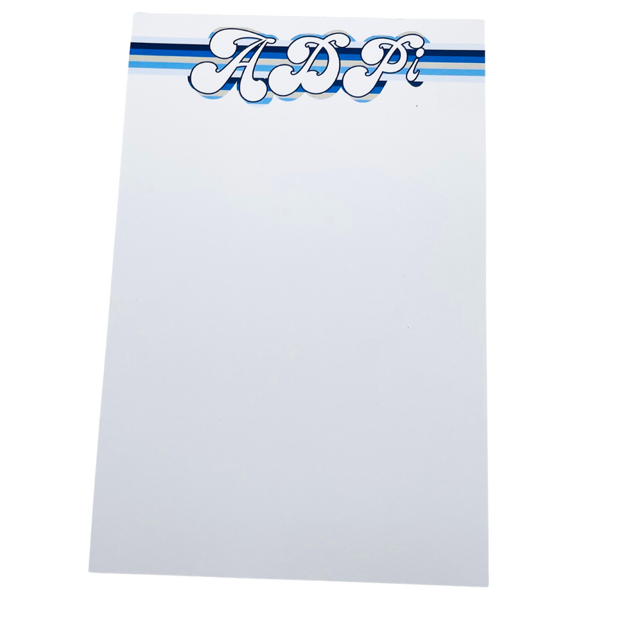 ADPi - Sorority Notepad - Retro Stripe Design
