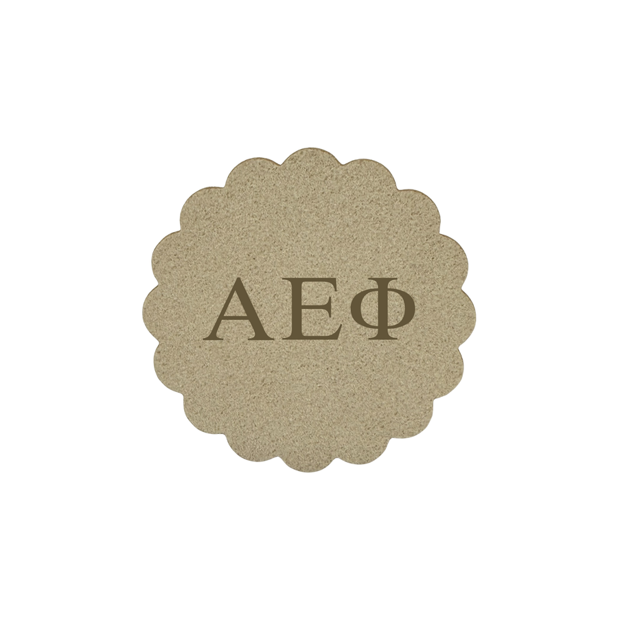 Alpha Delta Pi Sorority Greek Letter Scalloped Faux Suede Sticker Patch