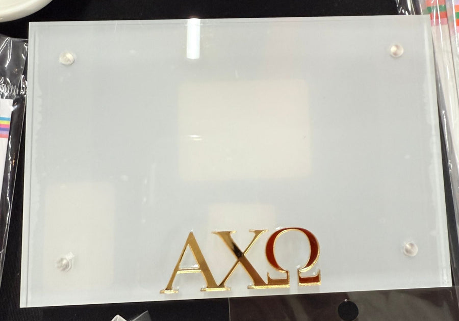 Alpha Chi Omega - Sorority Greek Letter Acrylic Magnetic Frame