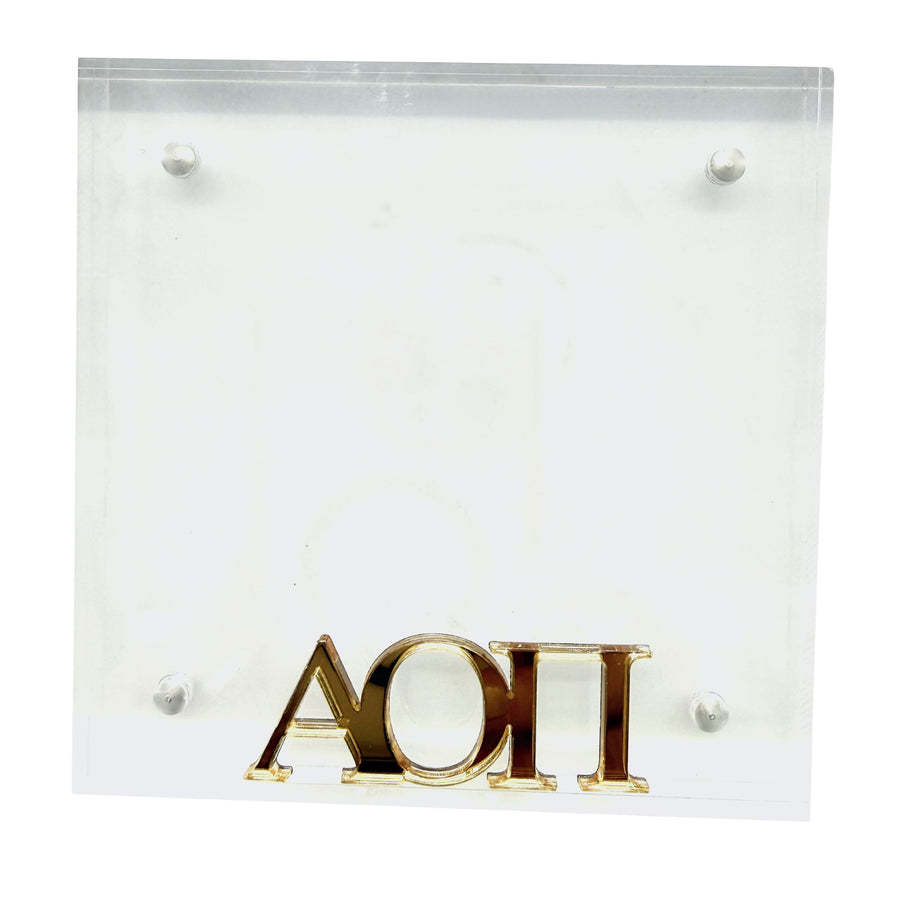 Alpha Omicron Pi - Sorority Greek Letter Acrylic Magnetic Frame
