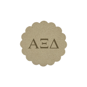 Alpha Delta Pi Sorority Greek Letter Scalloped Faux Suede Sticker Patch