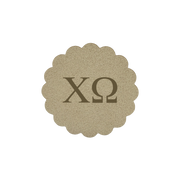 Alpha Delta Pi Sorority Greek Letter Scalloped Faux Suede Sticker Patch