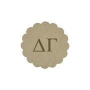 Alpha Gamma Delta Sorority Greek Letter Scalloped Faux Suede Sticker Patch
