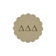Alpha Gamma Delta Sorority Greek Letter Scalloped Faux Suede Sticker Patch