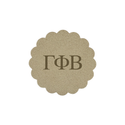 Alpha Gamma Delta Sorority Greek Letter Scalloped Faux Suede Sticker Patch