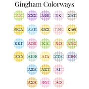 Sorority Greek Letter Scalloped Pillow Covers
