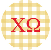 Chi Omega Greek Letter Scalloped Pillow Covers