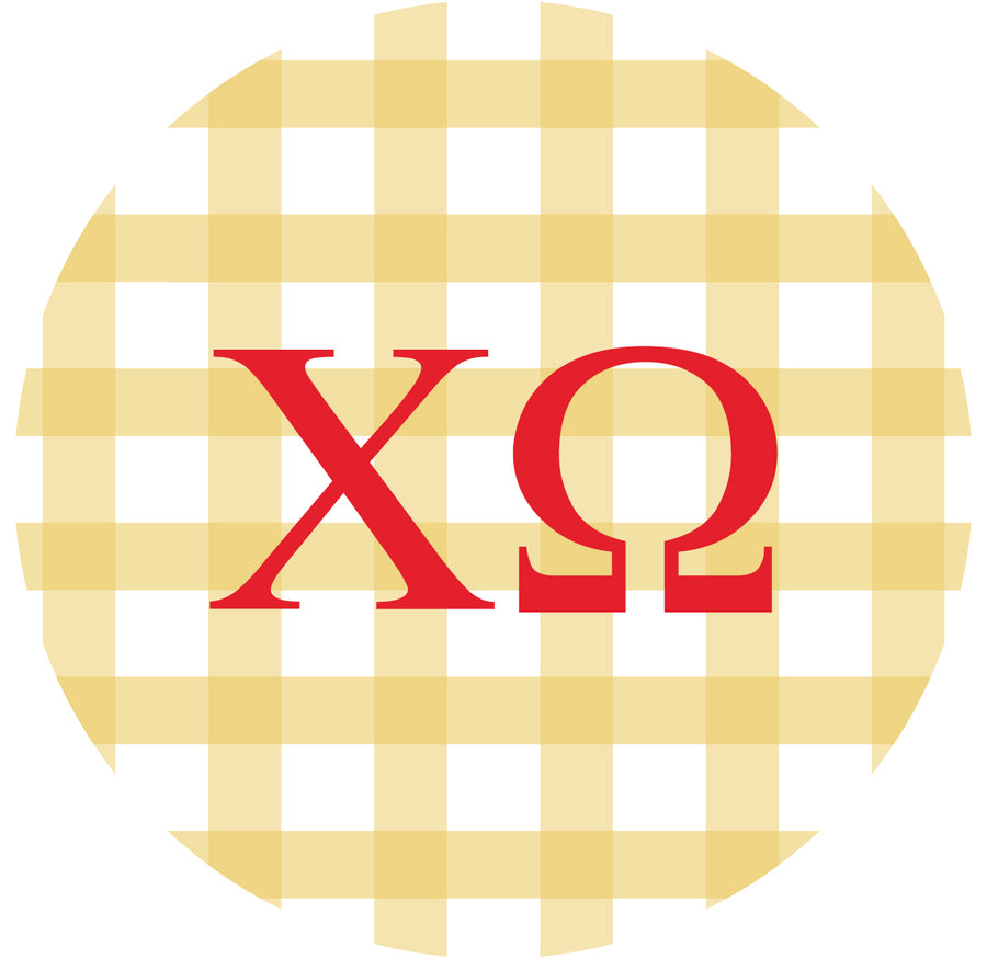 Chi Omega Greek Letter Scalloped Pillow Covers