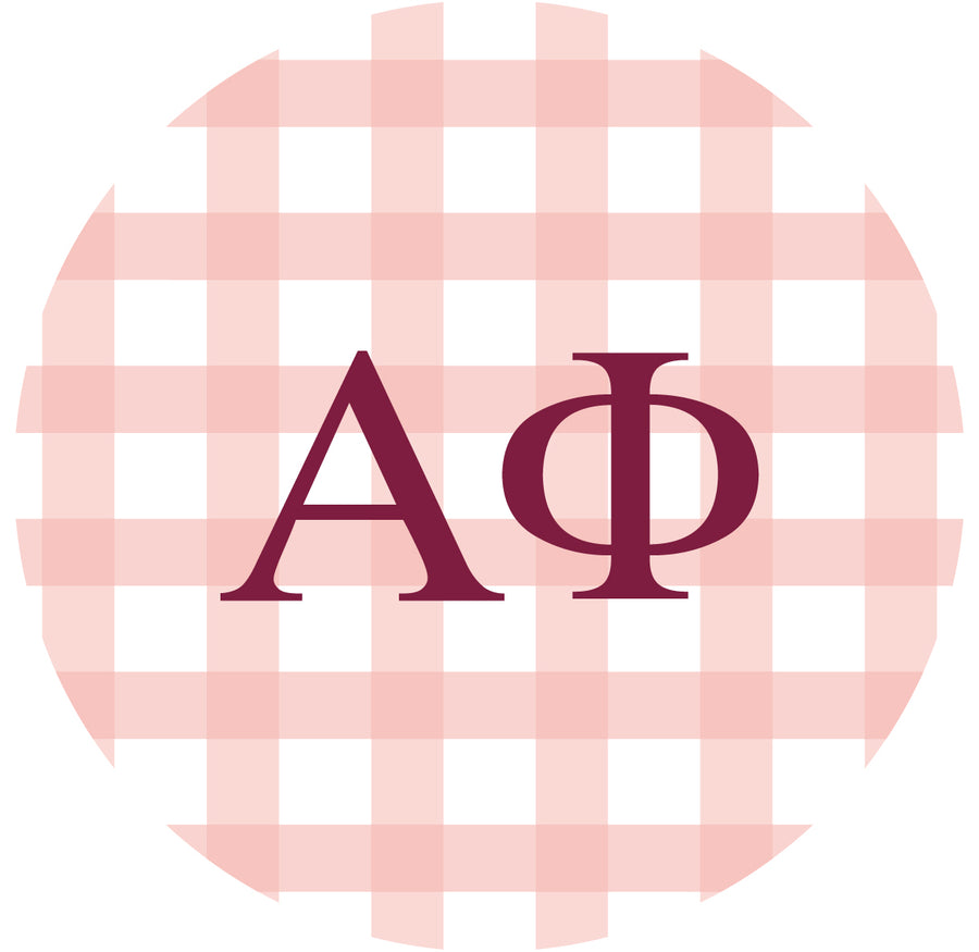 Alpha Phi Greek Letter Scalloped Pillow Covers