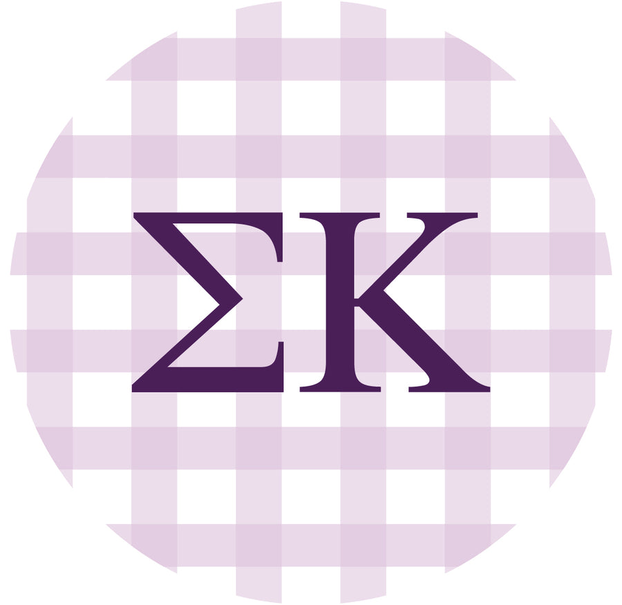 Sigma Kappa Greek Letter Scalloped Pillow Covers