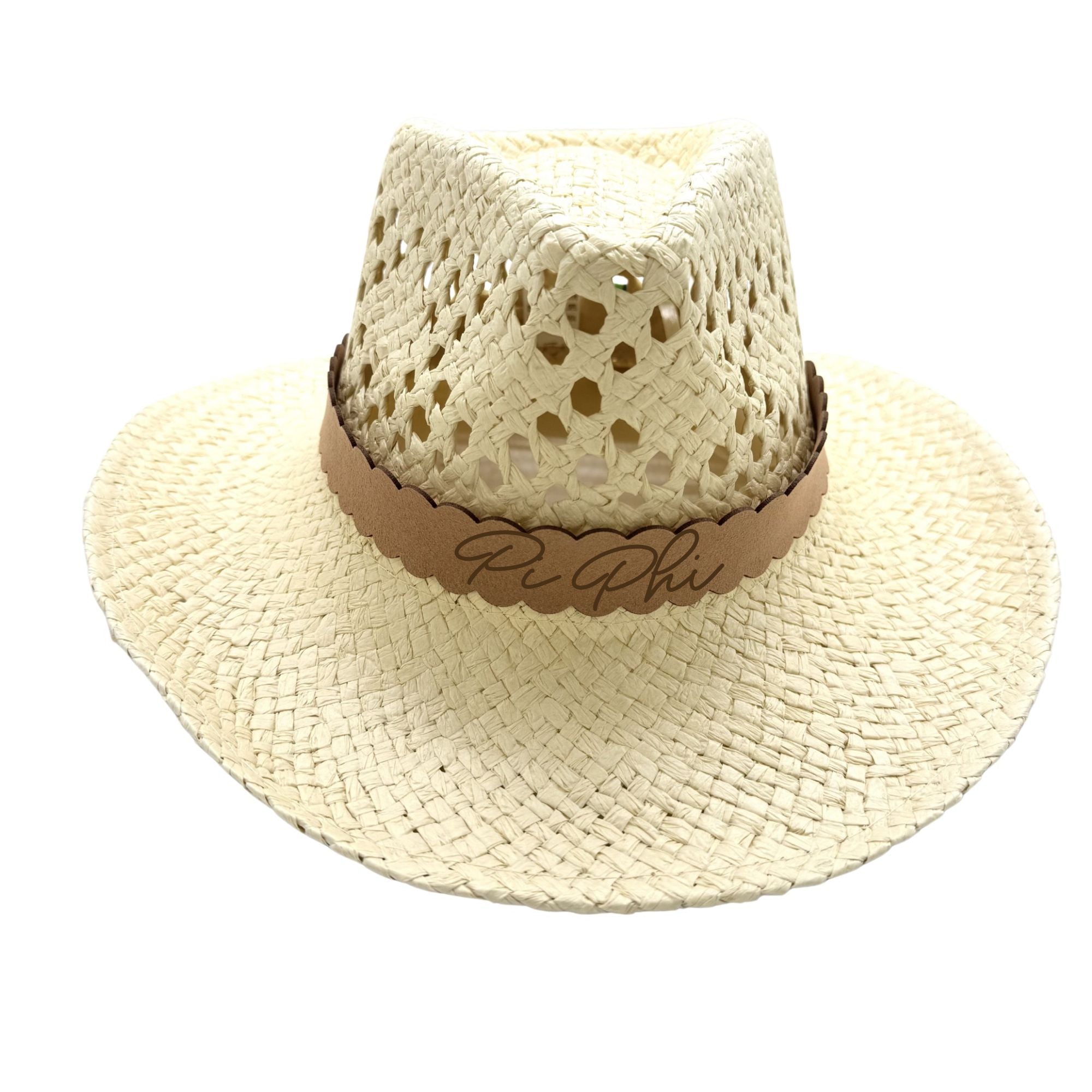 Pi Phi Scalloped Faux Suede and Satin Scarf Bands