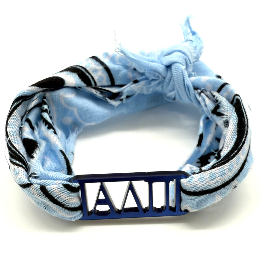 Alpha Delta Pi - Bandana Wrap w/ Metallic Acrylic Slide