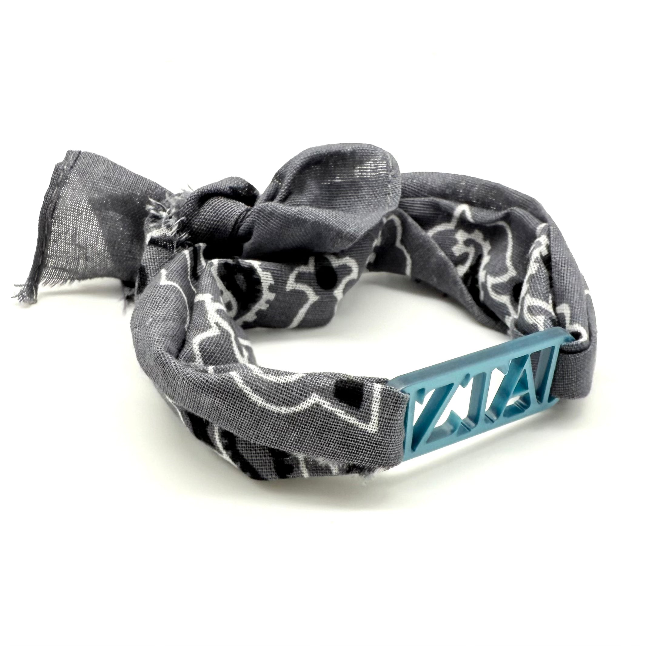 Zeta Tau Alpha - Bandana Wrap w/ Metallic Acrylic Slide