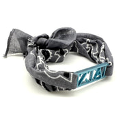 Zeta Tau Alpha - Bandana Wrap w/ Metallic Acrylic Slide